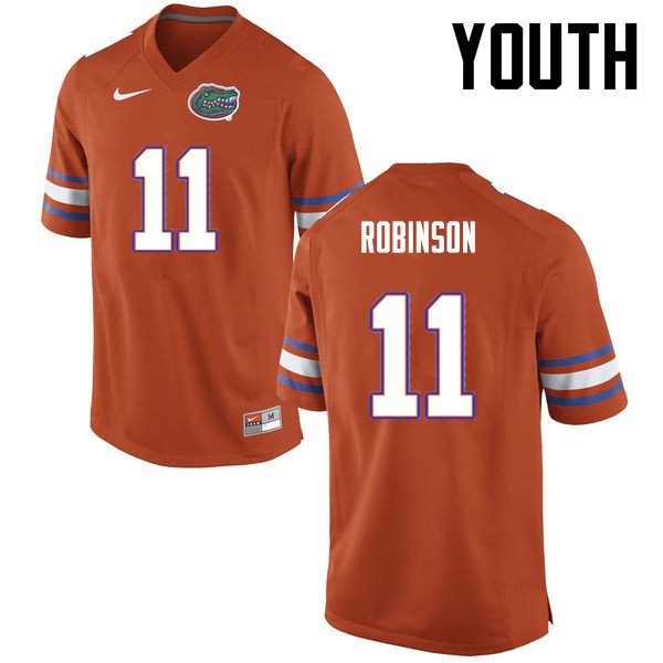 Youth NCAA Florida Gators Demarcus Robinson #11 Stitched Authentic Nike Orange College Football Jersey EXQ6465HI